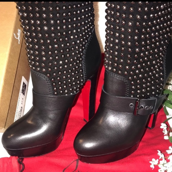 Christian Louboutin MARISA Black Leather Boots - Picture 13 of 13